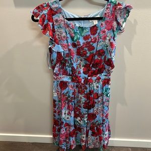 Brooks Brothers Blue and Red Floral dress NWT